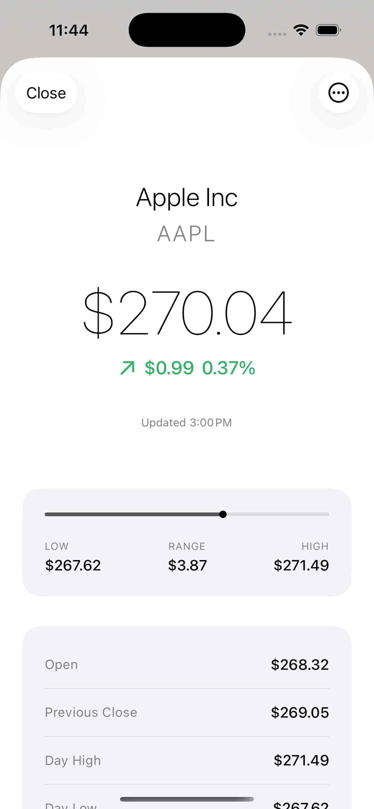 Ledger screenshot