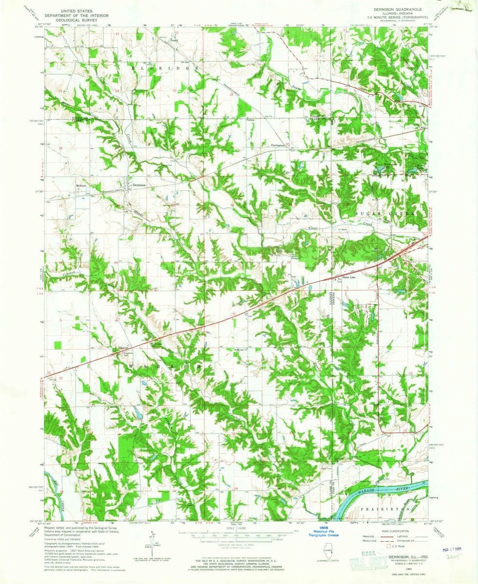 Dennison 1964 USGS map