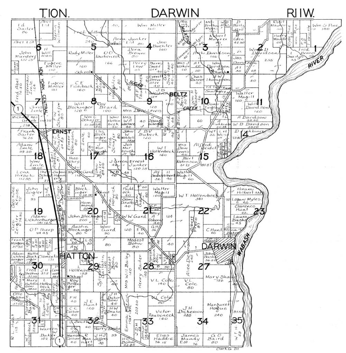 Darwin Township map