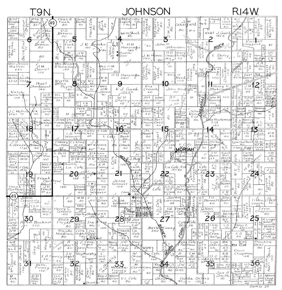 Johnson Township map