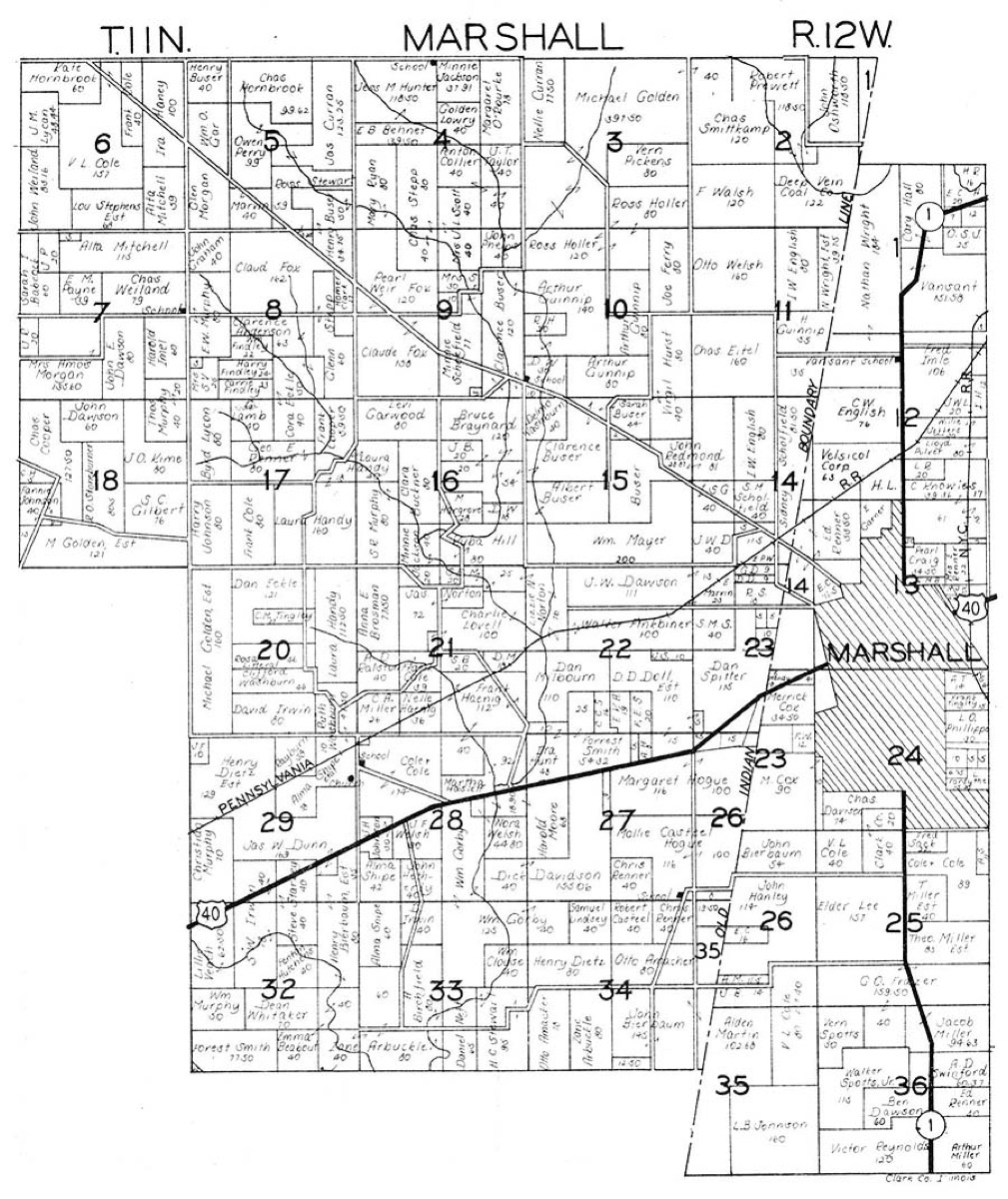 Marshall Township map
