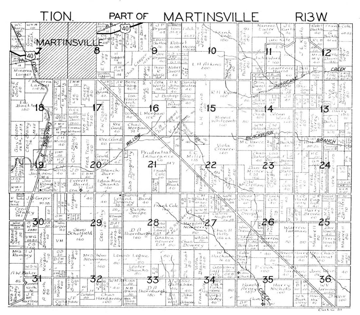 Martinsville Township map