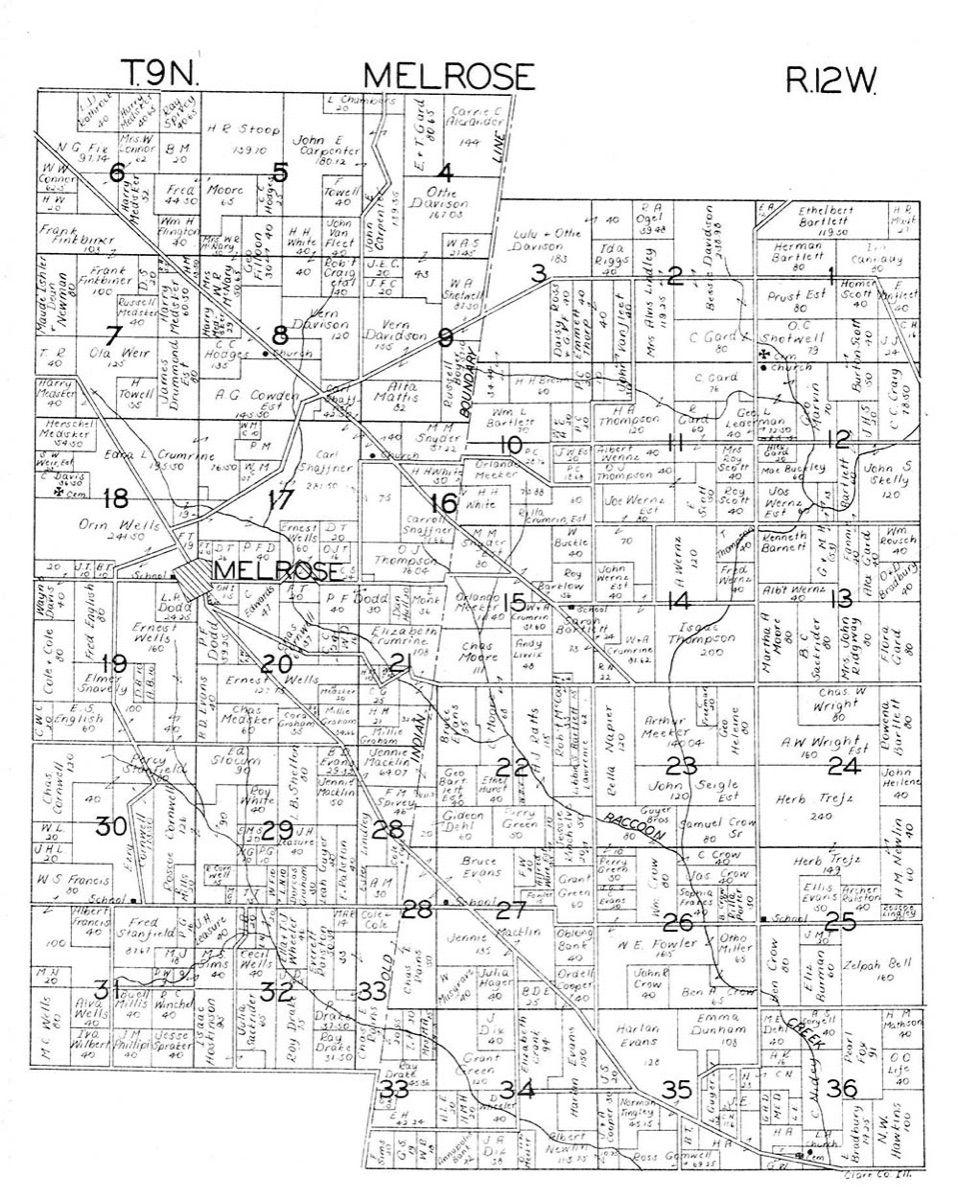 Melrose Township map