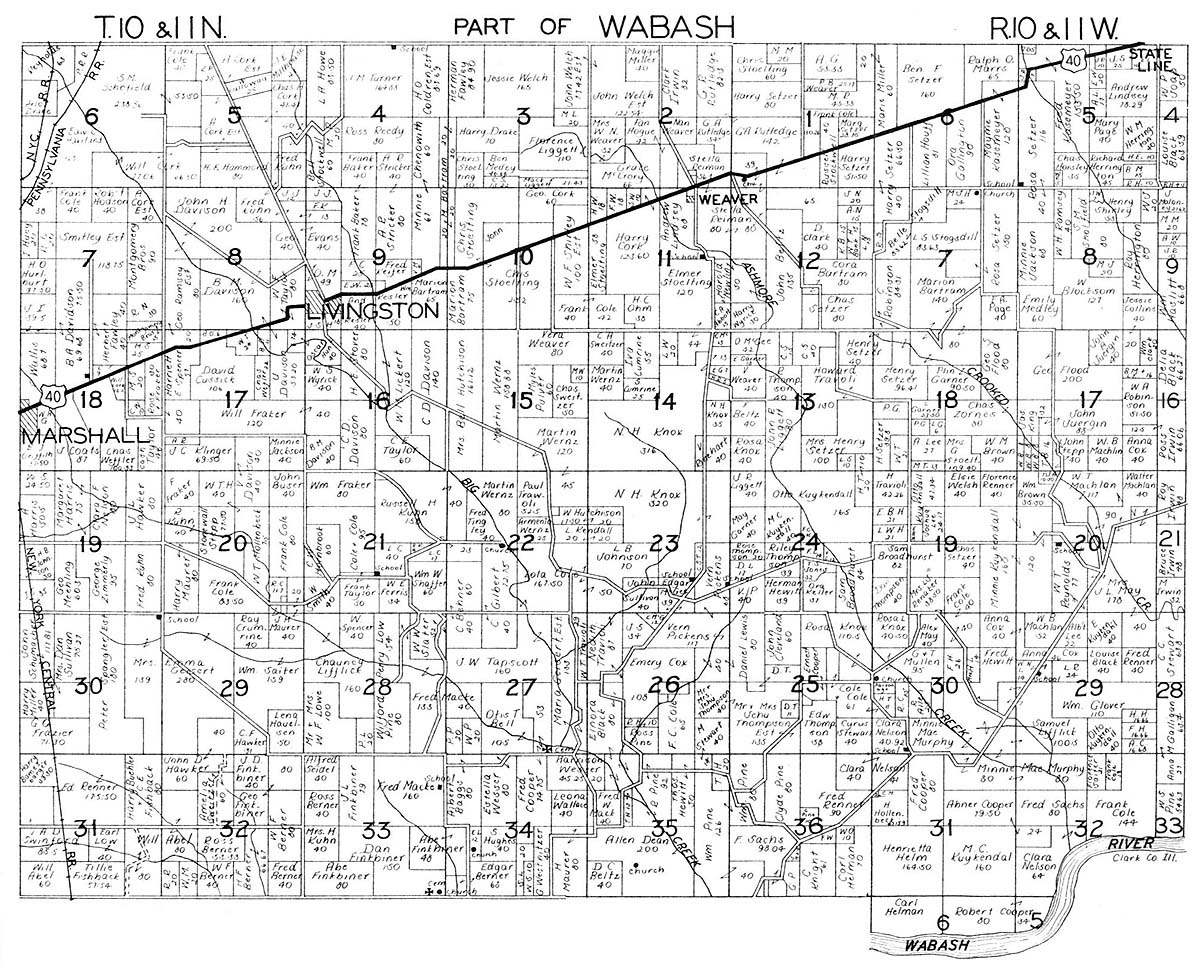 Wabash Township map