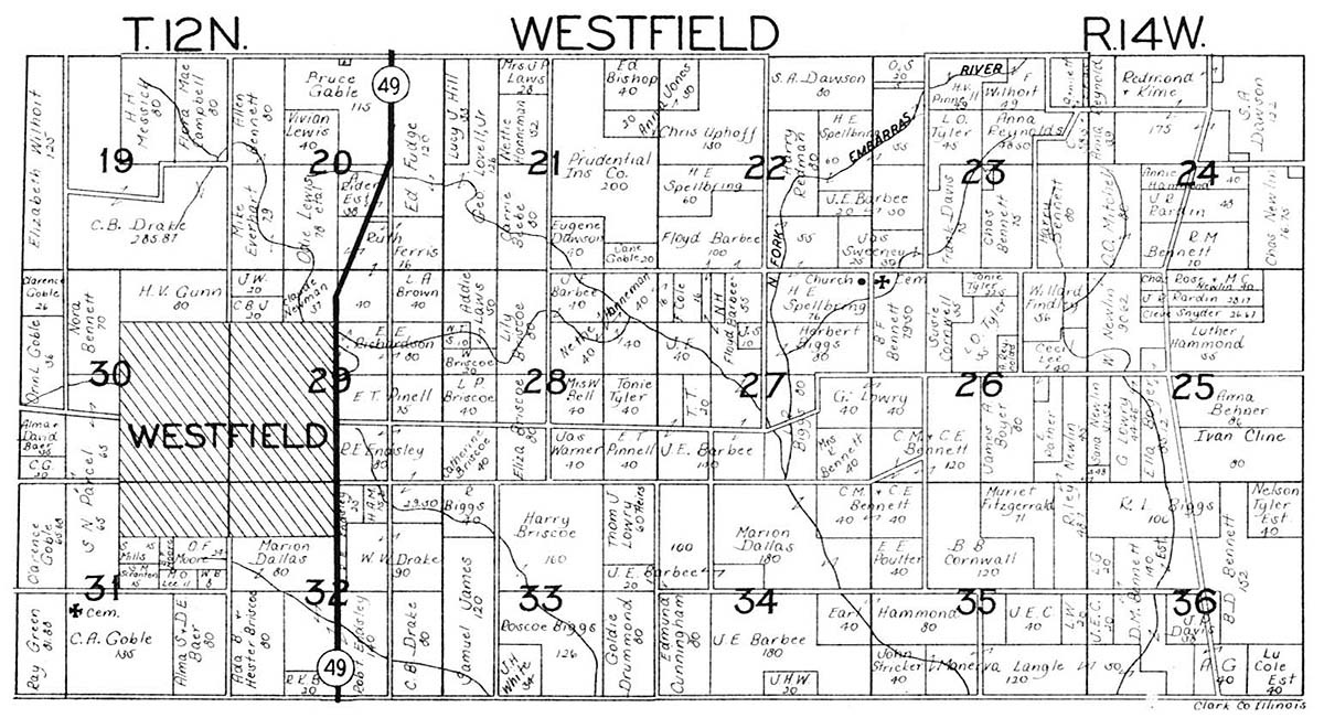 Westfield Township map